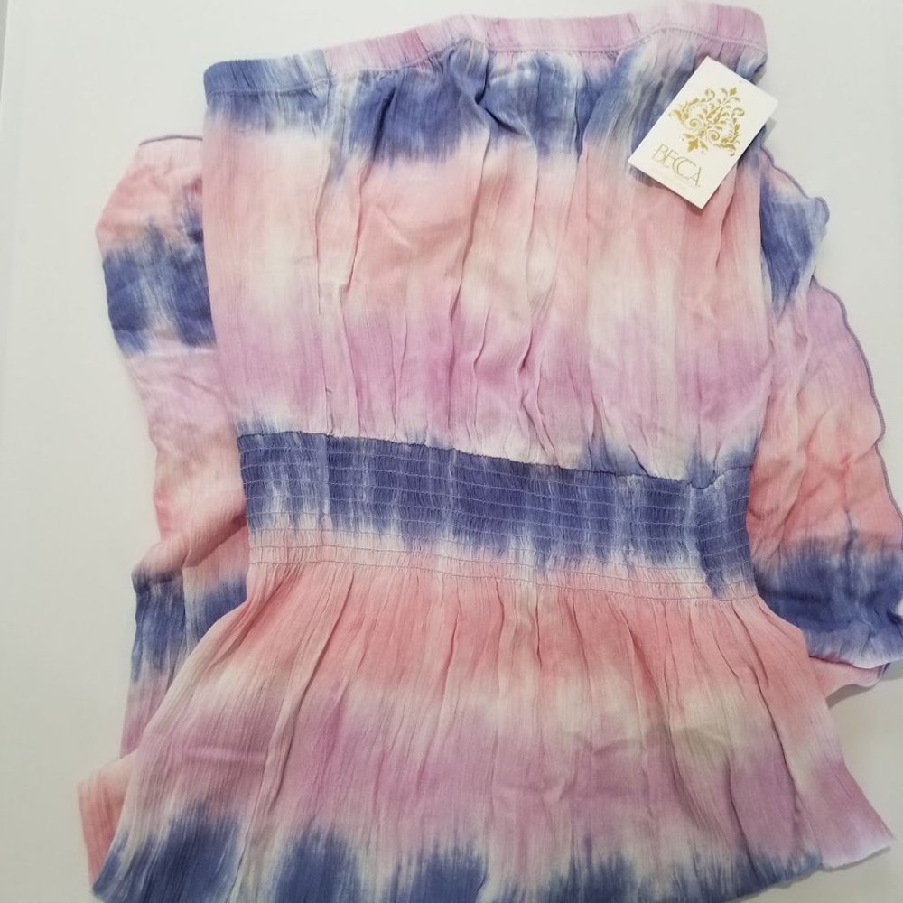 Becca Free Bird Tie-Dyed Dress Swim Coverup- Orchid Size Small - Picture 8 of 11
